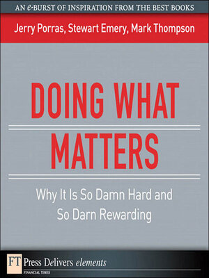 cover image of Doing What Matters